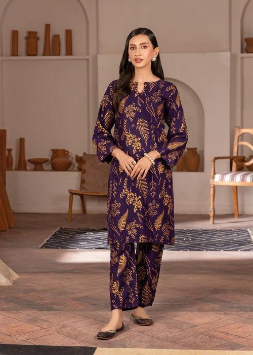 2 Pcs Women's Stitched Printed Shirt and Trouser Set