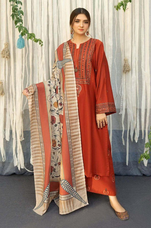 3pcs women's lawn embroidered unstitched suit