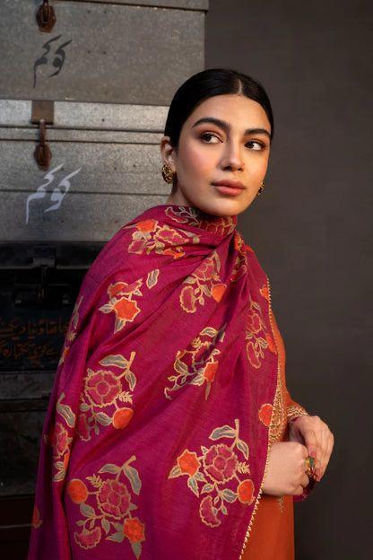 3 Pcs Women's Unstitched Embroidered Suit